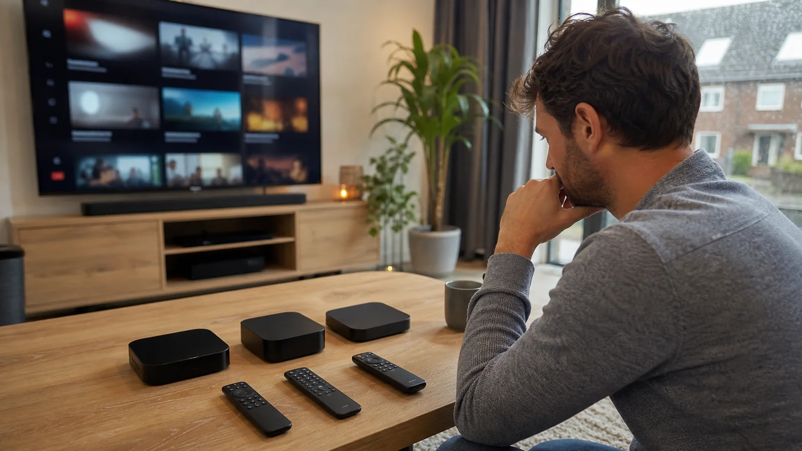 IPTV kastje vergelijken in een Nederlandse woonkamer