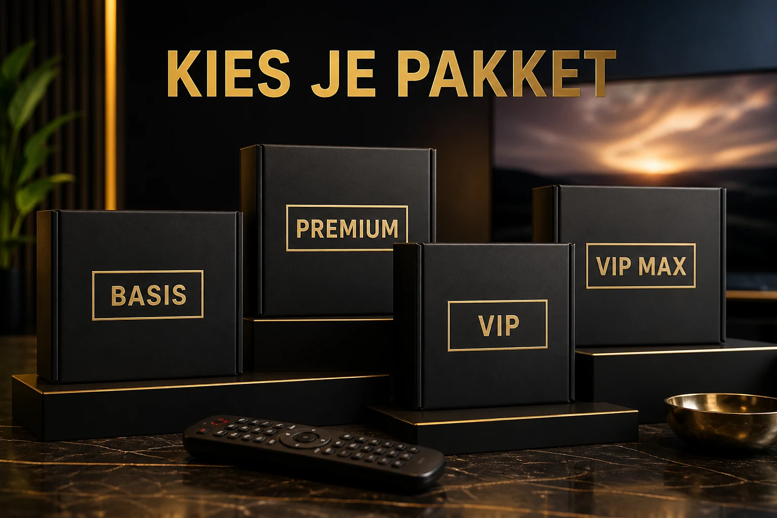 IPTV totaal pakket vergelijken: Basis, Premium, VIP en VIP Max